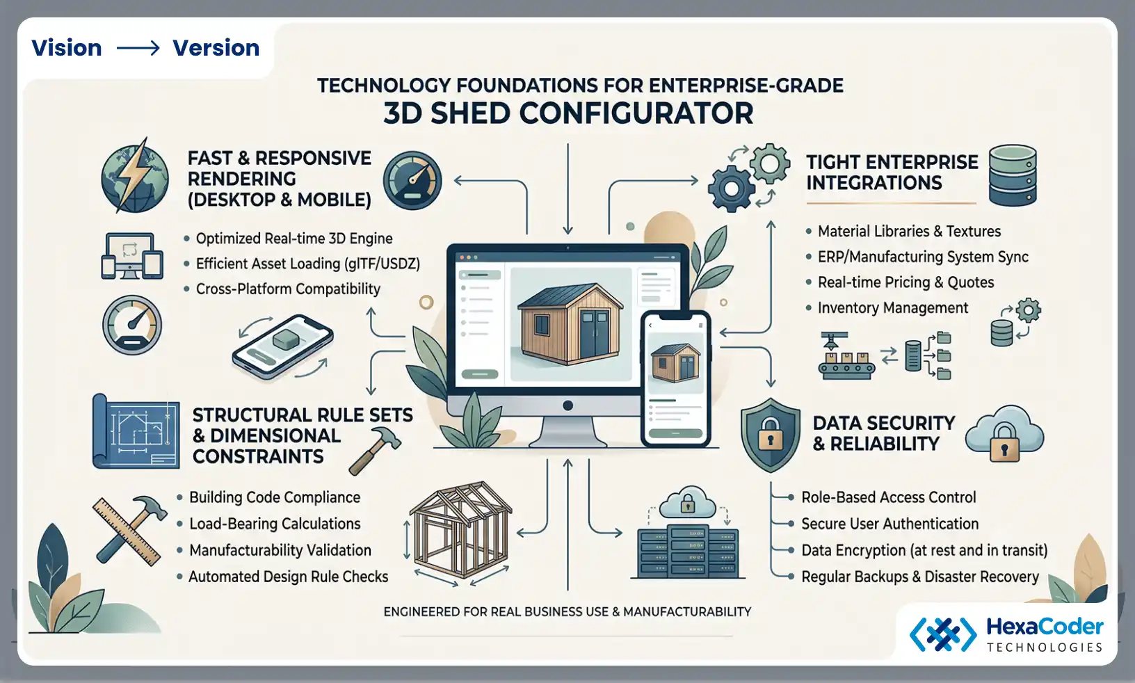Technology Foundations for Enterprise Grade 3D Shed Configurator Software