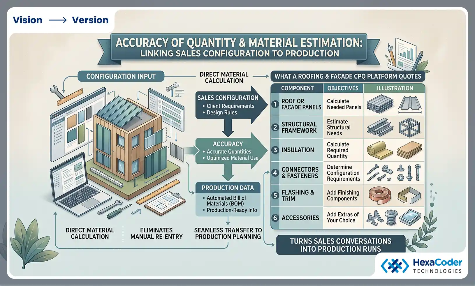 Accuracy of quantity and material estimation