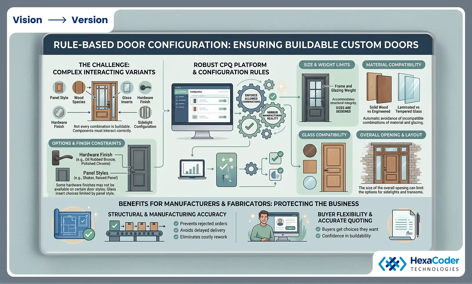 Rule-based custom door configuration
