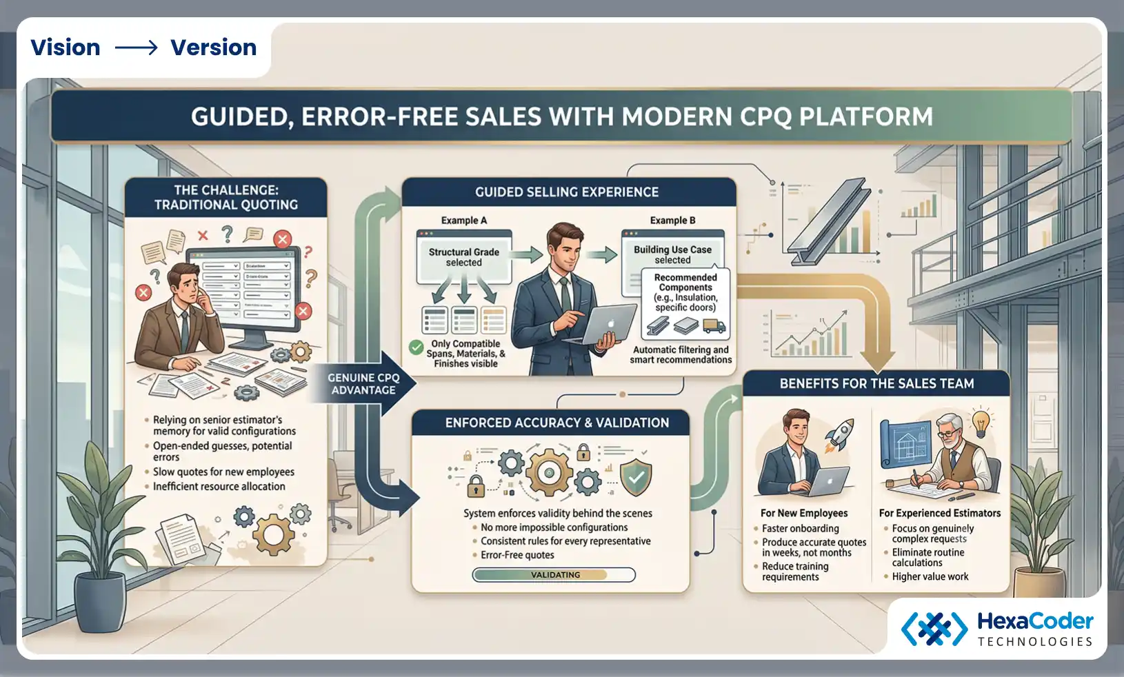Guided selling and error-free prefab quoting